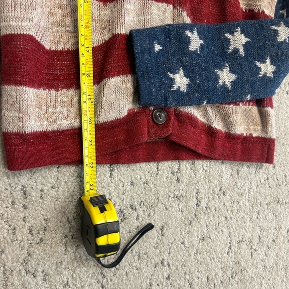 Ralph Lauren Denim & Supply M Vint Y2K rare sought after American Flag cardigan - Picture 10 of 11